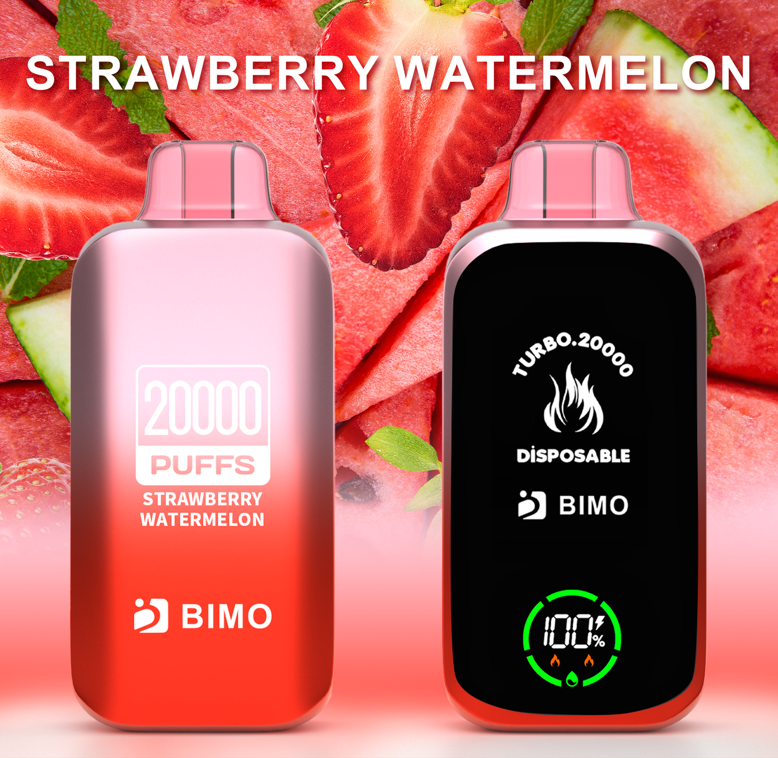 BIMO Turbo 20000 Puffs – Strawberry Watermelon